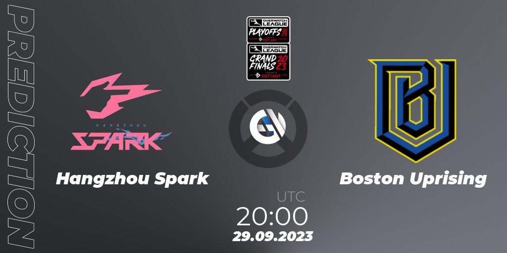 Hangzhou Spark contre Boston Uprising : prédiction de match. 29.09.23. Overwatch, Overwatch League 2023 - Playoffs