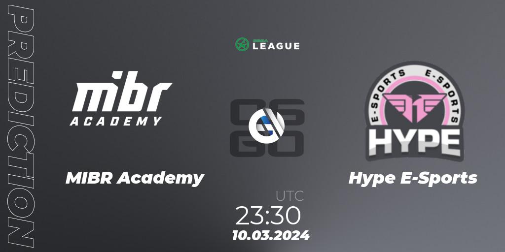 MIBR Academy contre Hype E-Sports : prédiction de match. 11.03.2024 at 23:30. Counter-Strike (CS2), ESEA Season 48: Open Division - South America