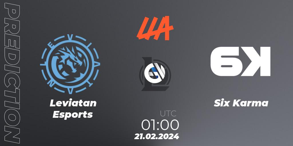 Leviatan Esports contre Six Karma : prédiction de match. 21.02.24. LoL, LLA 2024 Opening Group Stage