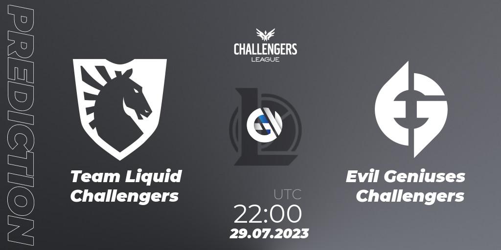 Team Liquid Challengers contre Evil Geniuses Challengers : prédiction de match. 29.07.23. LoL, North American Challengers League 2023 Summer - Playoffs