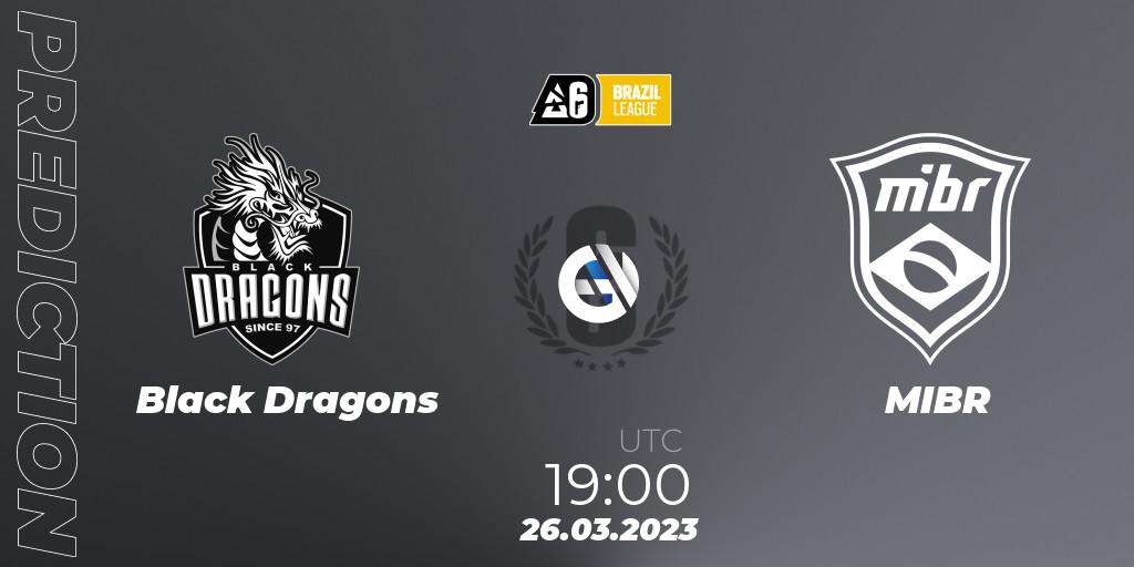 Black Dragons contre MIBR : prédiction de match. 26.03.23. Rainbow Six, Brazil League 2023 - Stage 1