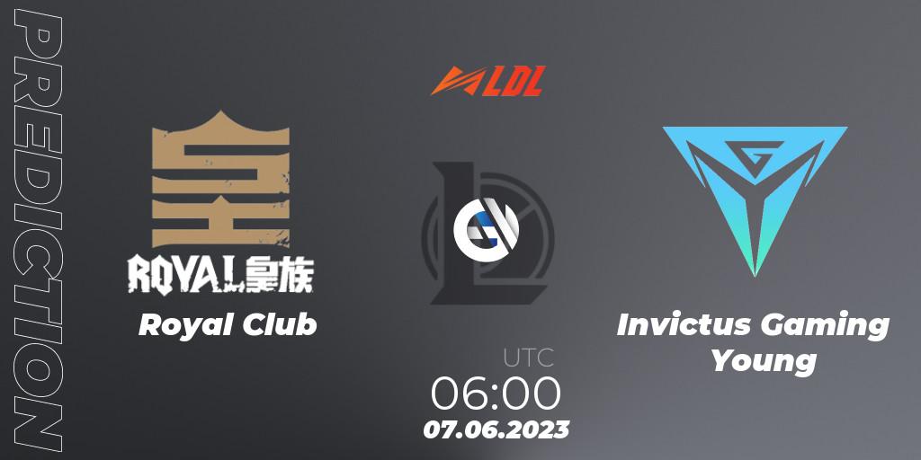 Royal Club contre Invictus Gaming Young : prédiction de match. 07.06.2023 at 09:00. LoL, LDL 2023 - Regular Season - Stage 2 Playoffs