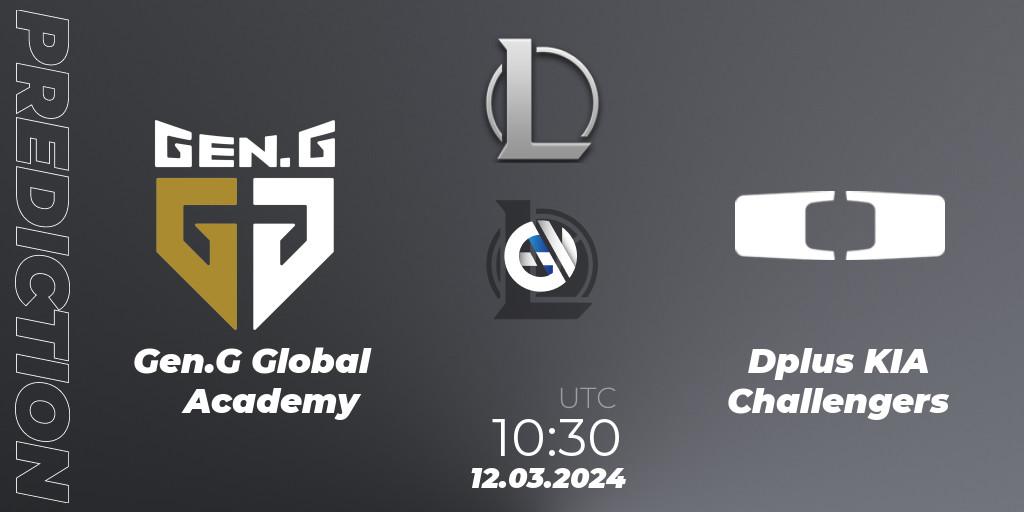Gen.G Global Academy contre Dplus KIA Challengers : prédiction de match. 12.03.24. LoL, LCK Challengers League 2024 Spring - Group Stage