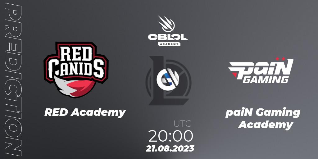 RED Academy contre paiN Gaming Academy : prédiction de match. 21.08.2023 at 20:00. LoL, CBLOL Academy Split 2 2023 - Playoffs