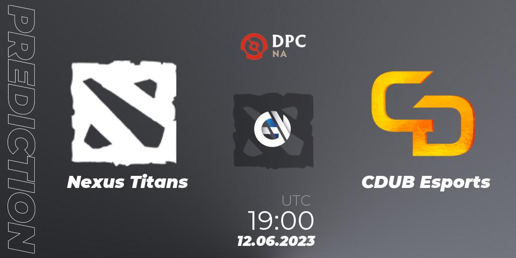 Nexus Titans contre CDUB Esports : prédiction de match. 12.06.23. Dota 2, DPC 2023 Tour 3: NA Division II (Lower)