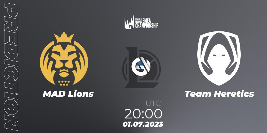 MAD Lions contre Team Heretics : prédiction de match. 01.07.2023 at 20:00. LoL, LEC Summer 2023 - Regular Season