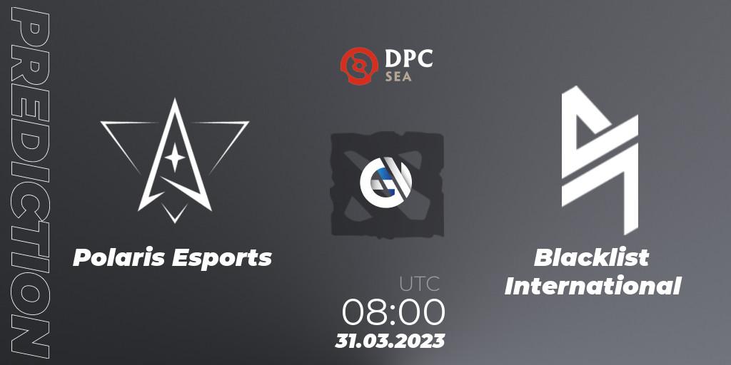 Polaris Esports contre Blacklist International : prédiction de match. 31.03.23. Dota 2, DPC 2023 Tour 2: SEA Division I (Upper)