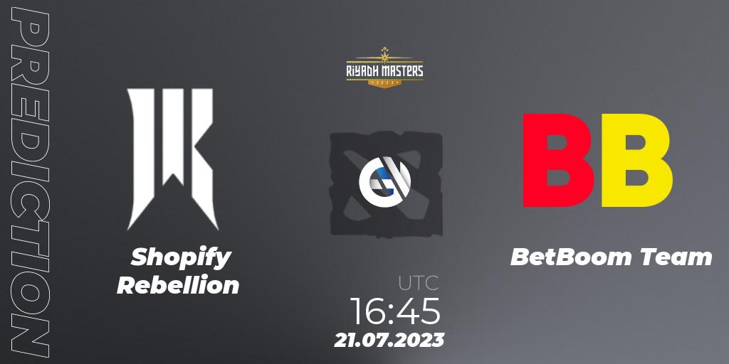 Shopify Rebellion contre BetBoom Team : prédiction de match. 21.07.2023 at 17:31. Dota 2, Riyadh Masters 2023 - Group Stage