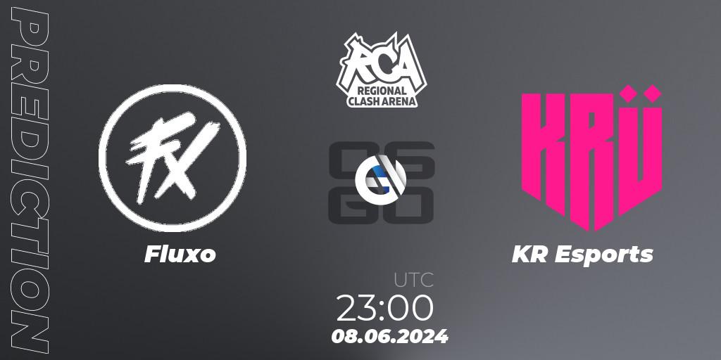 Fluxo contre KRÜ Esports : prédiction de match. 08.06.2024 at 23:00. Counter-Strike (CS2), Regional Clash Arena South America