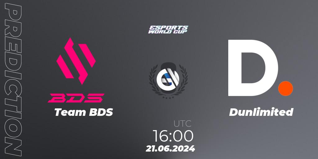 Team BDS contre Dunlimited : prédiction de match. 21.06.2024 at 16:00. Rainbow Six, Esports World Cup 2024: Europe OQ