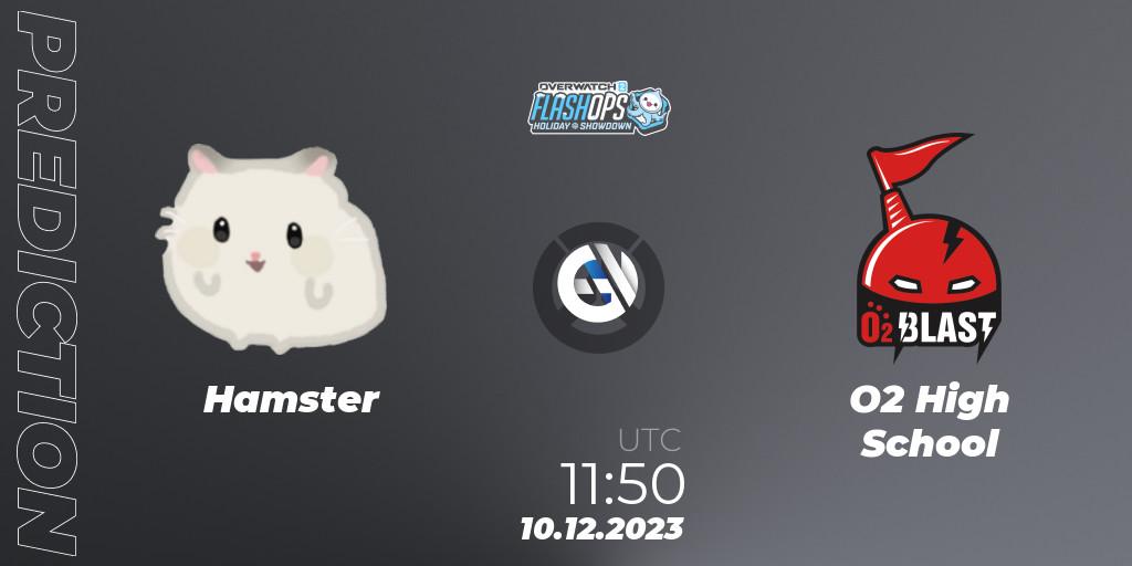 Hamster contre O2 High School : prédiction de match. 10.12.2023 at 11:50. Overwatch, Flash Ops Holiday Showdown - APAC Finals