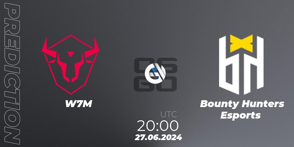 W7M contre Bounty Hunters Esports : prédiction de match. 27.06.2024 at 20:00. Counter-Strike (CS2), Aorus League 2024 Season 1: Brazil