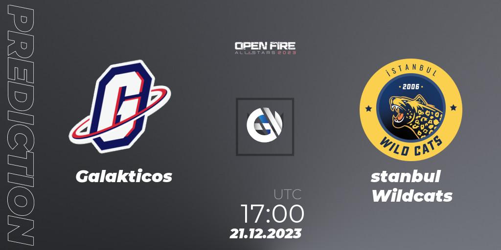 Galakticos contre İstanbul Wildcats : prédiction de match. 21.12.2023 at 16:50. VALORANT, Open Fire All Stars 2023