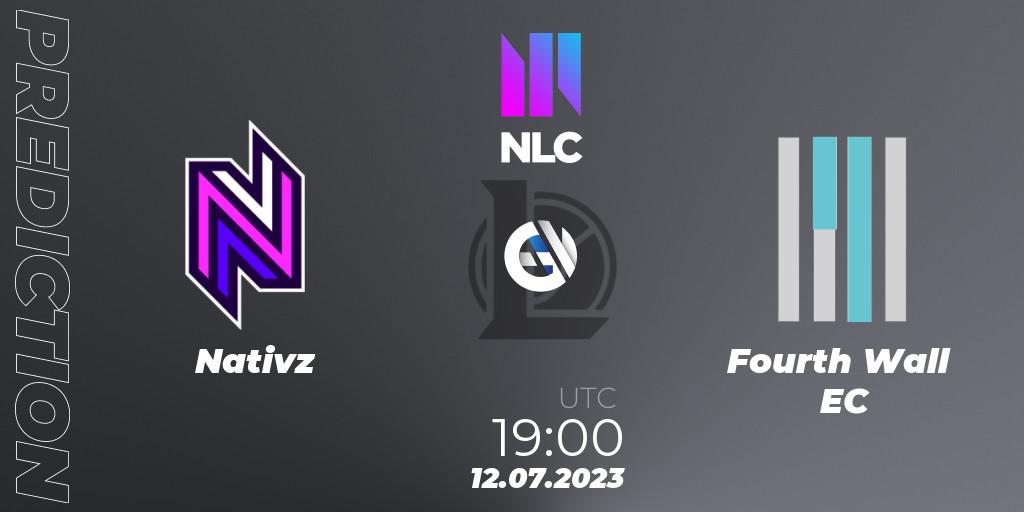 Nativz contre Fourth Wall EC : prédiction de match. 12.07.2023 at 19:00. LoL, NLC Summer 2023 - Group Stage