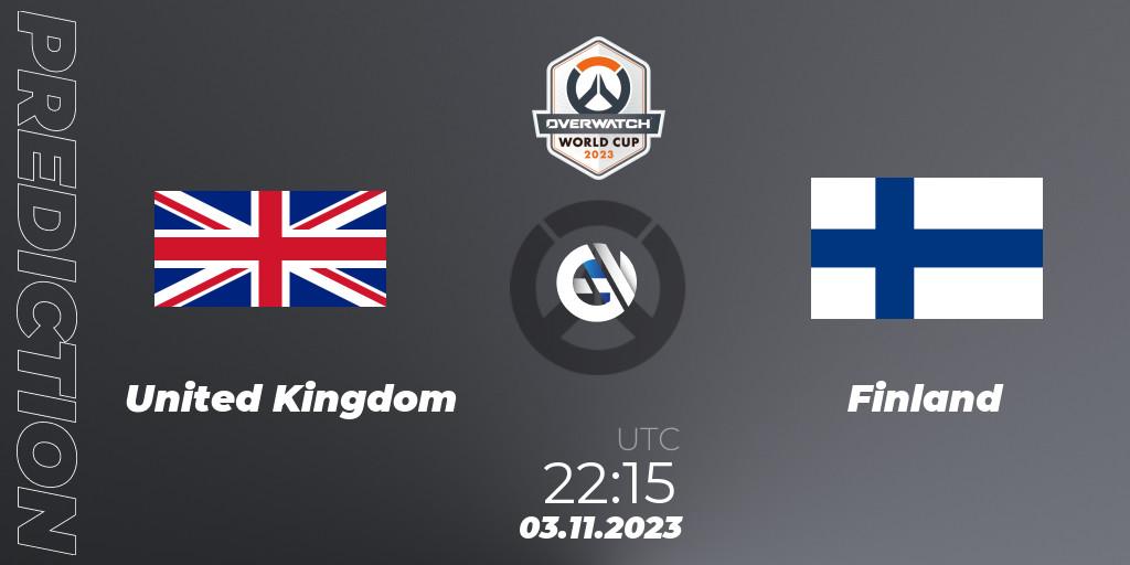 United Kingdom contre Finland : prédiction de match. 03.11.23. Overwatch, Overwatch World Cup 2023