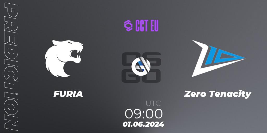 FURIA contre Zero Tenacity : prédiction de match. 01.06.2024 at 09:00. Counter-Strike (CS2), CCT Season 2 Europe Series 4