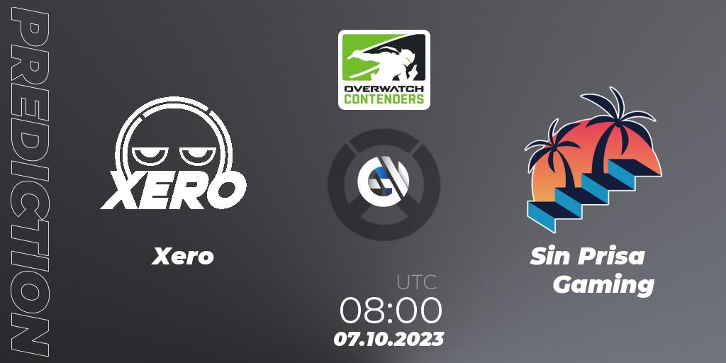 Xero contre Sin Prisa Gaming : prédiction de match. 07.10.2023 at 08:00. Overwatch, Overwatch Contenders 2023 Fall Series: Korea