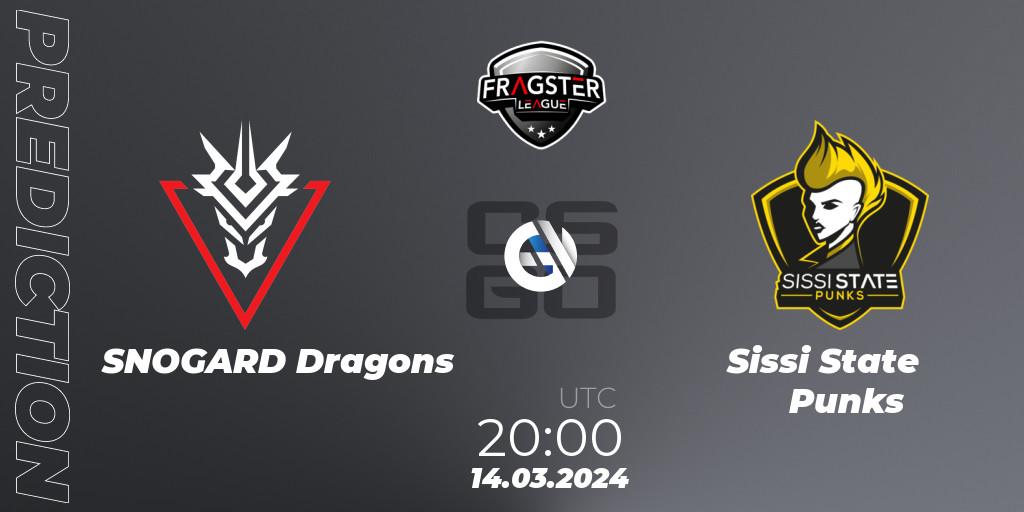 SNOGARD Dragons contre Sissi State Punks : prédiction de match. 14.03.24. CS2 (CS:GO), Fragster League Season 5
