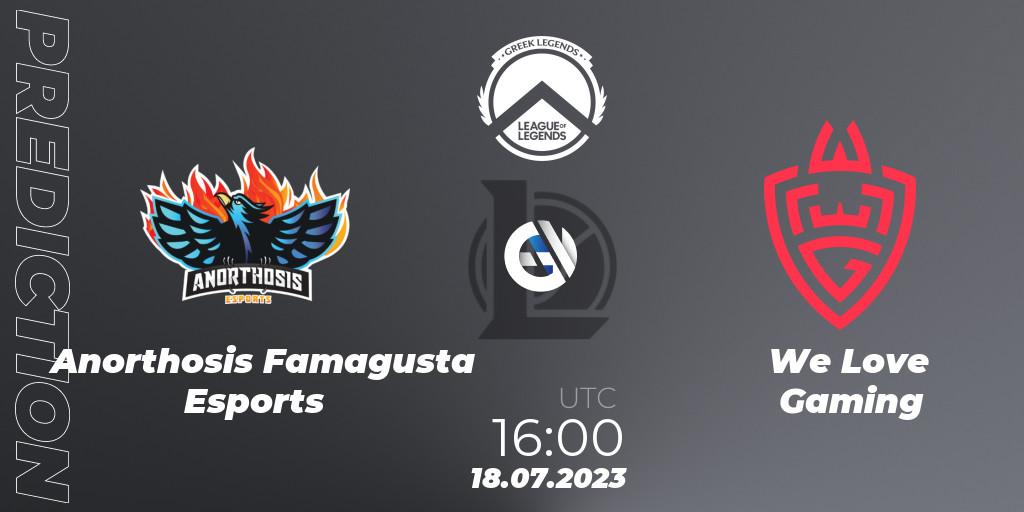 Anorthosis Famagusta Esports contre We Love Gaming : prédiction de match. 18.07.23. LoL, Greek Legends League Summer 2023