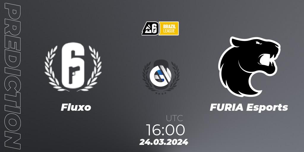 Fluxo contre FURIA Esports : prédiction de match. 24.03.2024 at 16:00. Rainbow Six, Brazil League 2024 - Stage 1