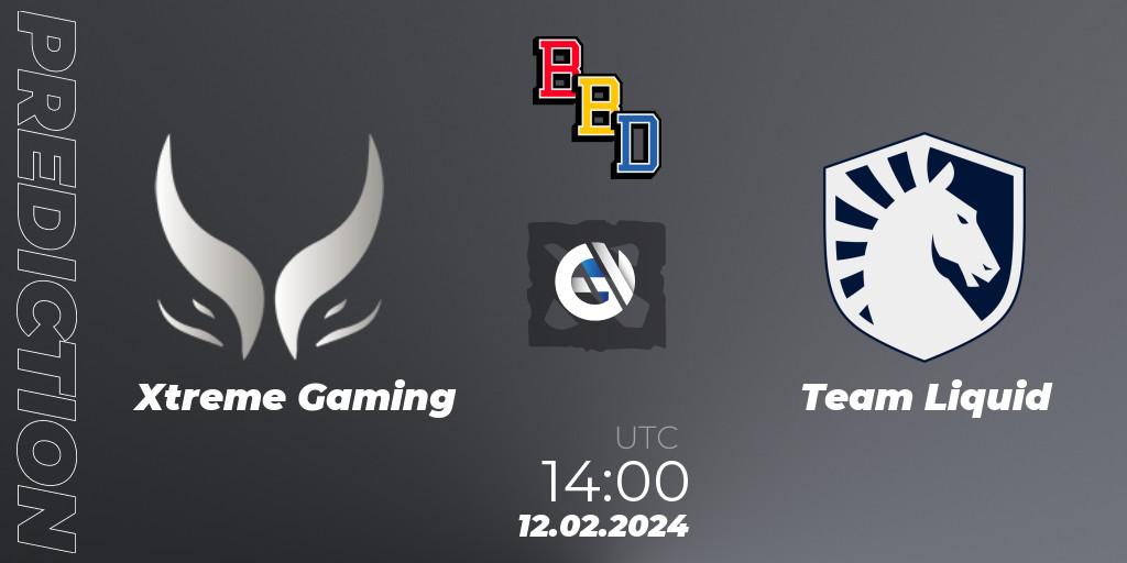 Xtreme Gaming contre Team Liquid : prédiction de match. 12.02.2024 at 12:40. Dota 2, BetBoom Dacha Dubai 2024