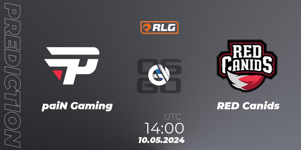 paiN Gaming contre RED Canids : prédiction de match. 10.05.2024 at 14:00. Counter-Strike (CS2), RES Latin American Series #4