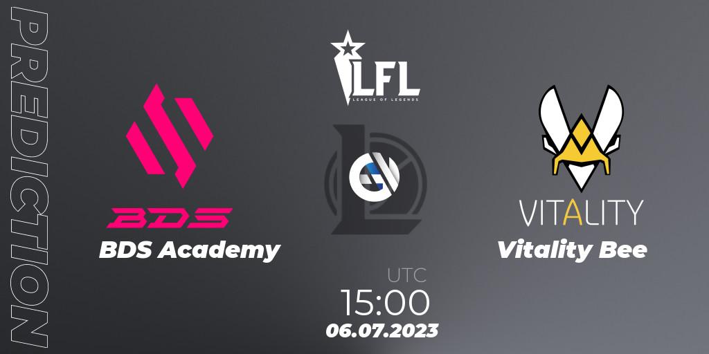 BDS Academy contre Vitality Bee : prédiction de match. 06.07.2023 at 15:00. LoL, LFL Summer 2023 - Group Stage
