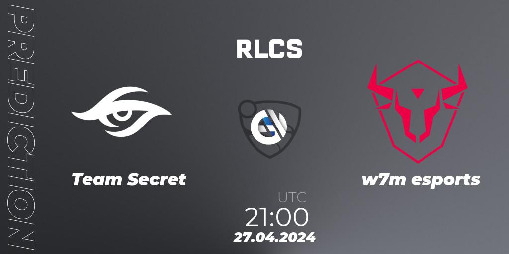 Team Secret contre w7m esports : prédiction de match. 27.04.24. Rocket League, RLCS 2024 - Major 2: SAM Open Qualifier 4
