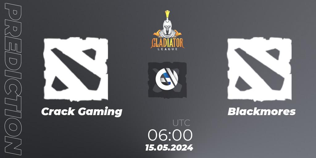 Crack Gaming contre Blackmores : prédiction de match. 15.05.2024 at 07:00. Dota 2, Gladiator League