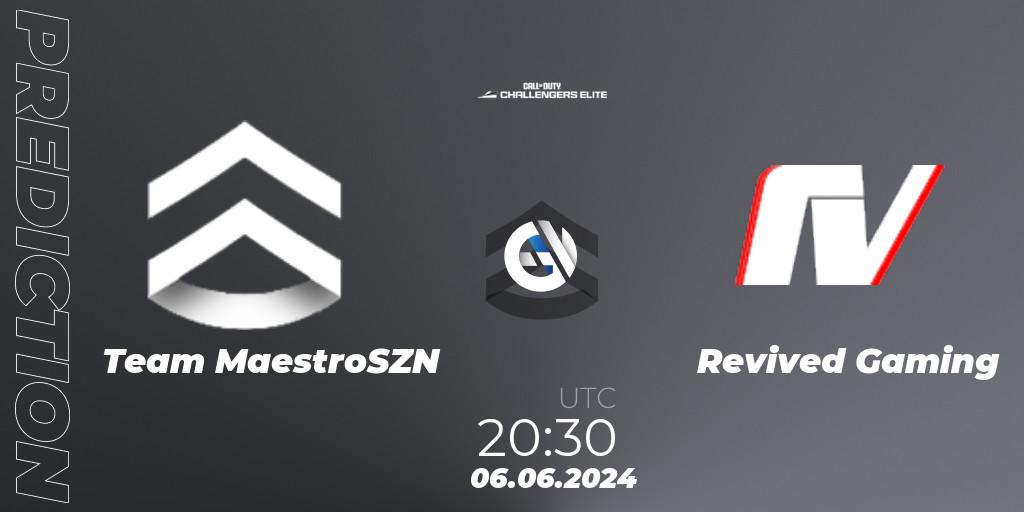 Team MaestroSZN contre Revived Gaming : prédiction de match. 06.06.2024 at 19:30. Call of Duty, Call of Duty Challengers 2024 - Elite 3: EU
