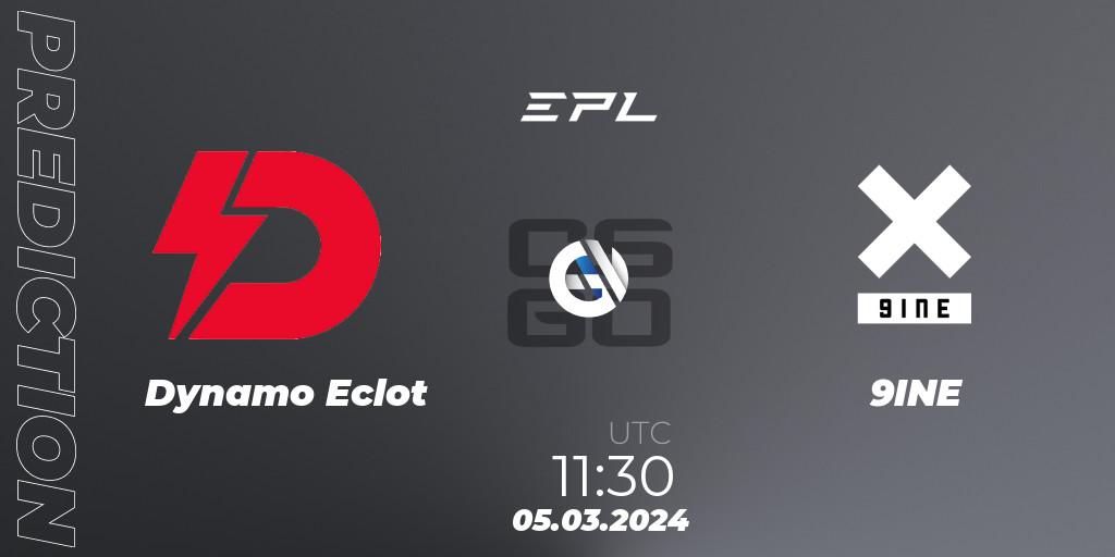 Dynamo Eclot contre 9INE : prédiction de match. 05.03.24. CS2 (CS:GO), European Pro League Season 14