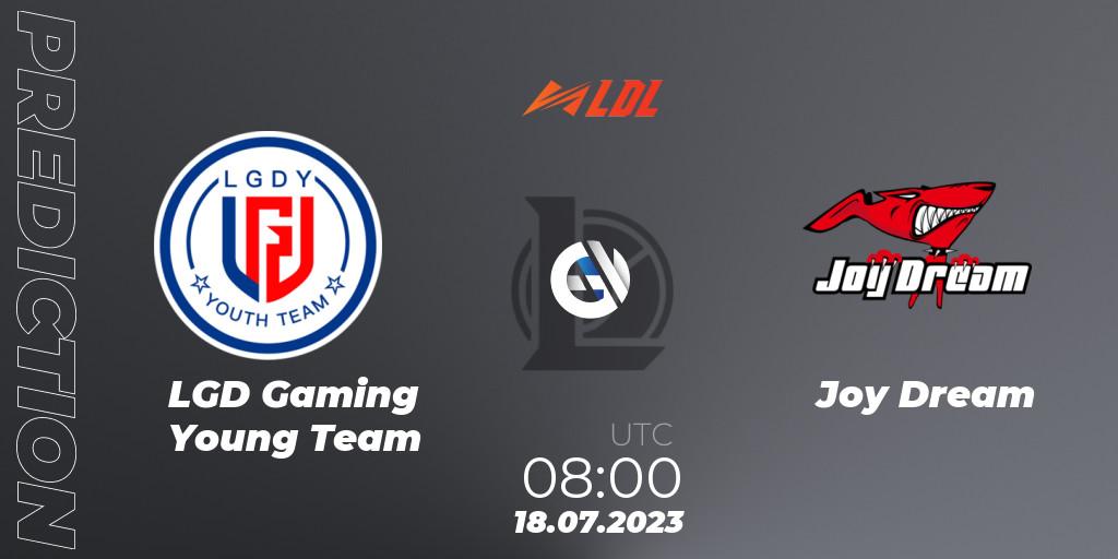 LGD Gaming Young Team contre Joy Dream : prédiction de match. 18.07.2023 at 08:00. LoL, LDL 2023 - Regular Season - Stage 3