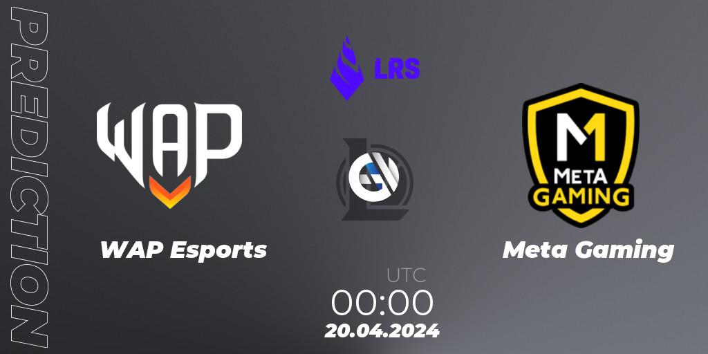 WAP Esports contre Meta Gaming : prédiction de match. 20.04.24. LoL, Liga Regional Sur 2024