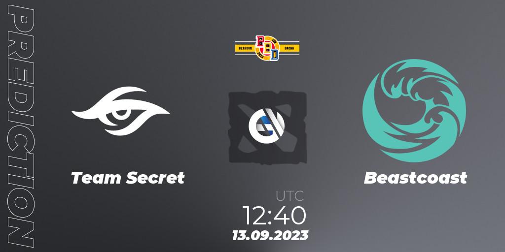 Team Secret contre Beastcoast : prédiction de match. 13.09.2023 at 13:08. Dota 2, BetBoom Dacha