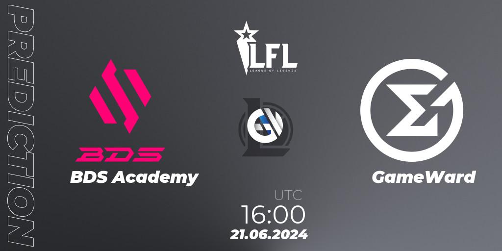 BDS Academy contre GameWard : prédiction de match. 21.06.2024 at 16:00. LoL, LFL Summer 2024