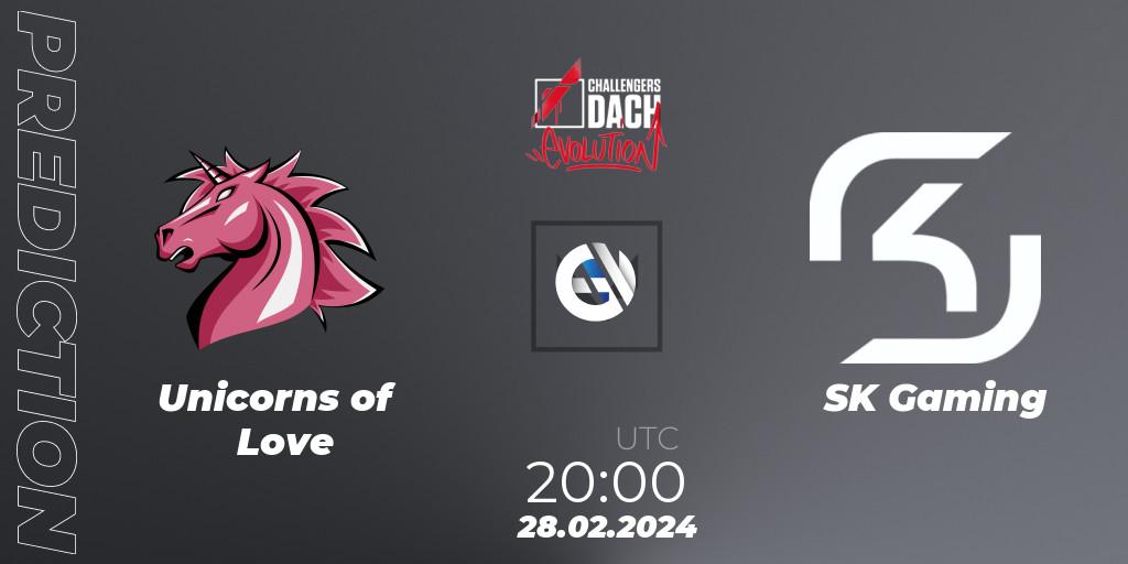 Unicorns of Love contre SK Gaming : prédiction de match. 28.02.24. VALORANT, VALORANT Challengers 2024 DACH: Evolution Split 1