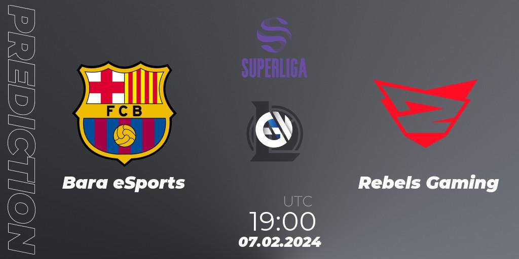 Barça eSports contre Rebels Gaming : prédiction de match. 07.02.24. LoL, Superliga Spring 2024 - Group Stage