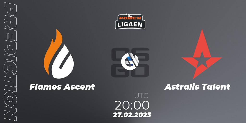 Flames Ascent contre Astralis Talent : prédiction de match. 28.02.23. CS2 (CS:GO), Dust2.dk Ligaen Season 22