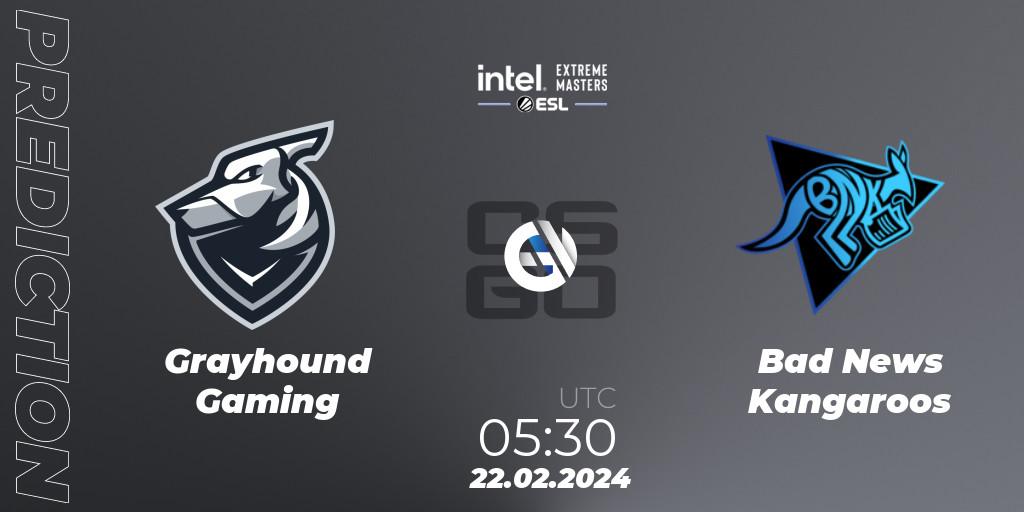 Grayhound Gaming contre Bad News Kangaroos : prédiction de match. 22.02.24. CS2 (CS:GO), Intel Extreme Masters Dallas 2024: Oceanic Closed Qualifier