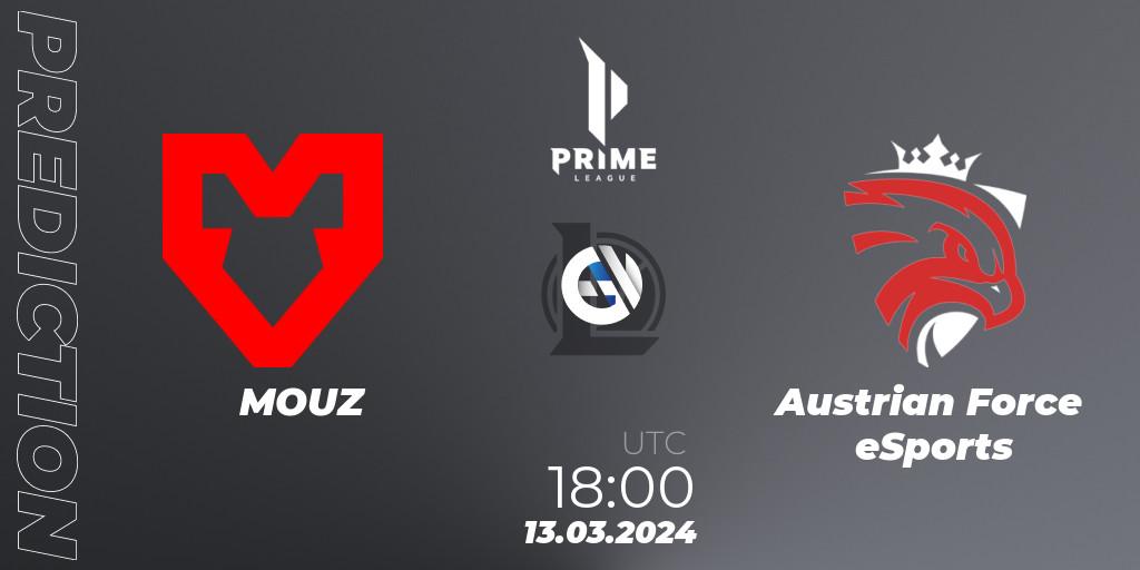 MOUZ contre Austrian Force eSports : prédiction de match. 13.03.24. LoL, Prime League Spring 2024 - Group Stage