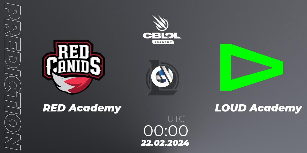 RED Academy contre LOUD Academy : prédiction de match. 22.02.24. LoL, CBLOL Academy Split 1 2024