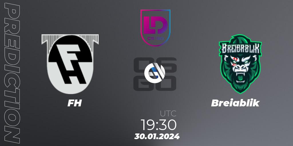 FH contre Breiðablik : prédiction de match. 30.01.2024 at 19:30. Counter-Strike (CS2), Icelandic Esports League Season 8: Regular Season