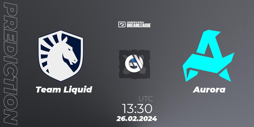 Team Liquid contre Aurora : prédiction de match. 26.02.24. Dota 2, DreamLeague Season 22