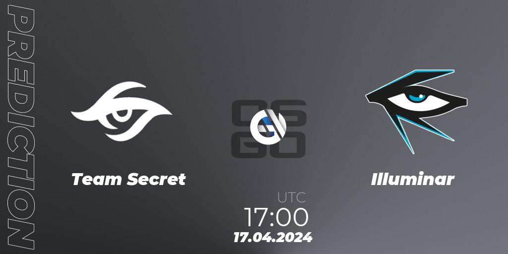 Team Secret contre Illuminar : prédiction de match. 17.04.24. CS2 (CS:GO), CCT Season 2 Europe Series 1 Closed Qualifier