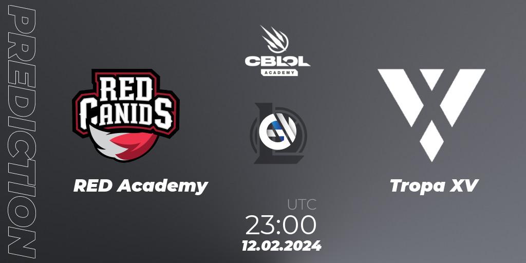 RED Academy contre Tropa XV : prédiction de match. 13.02.2024 at 00:00. LoL, CBLOL Academy Split 1 2024