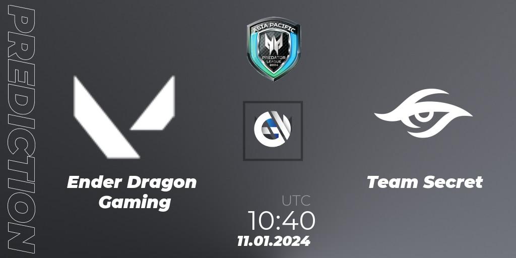 Ender Dragon Gaming contre Team Secret : prédiction de match. 11.01.24. VALORANT, Asia Pacific Predator League 2024