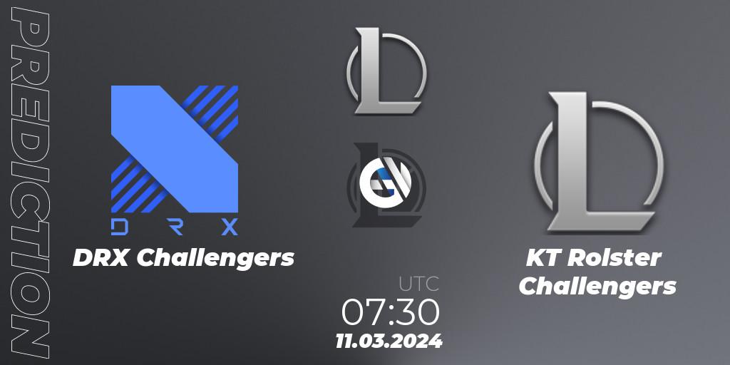 DRX Challengers contre KT Rolster Challengers : prédiction de match. 11.03.24. LoL, LCK Challengers League 2024 Spring - Group Stage