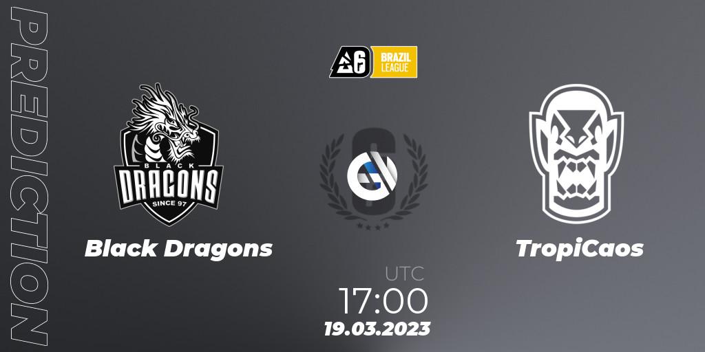 Black Dragons contre TropiCaos : prédiction de match. 19.03.23. Rainbow Six, Brazil League 2023 - Stage 1