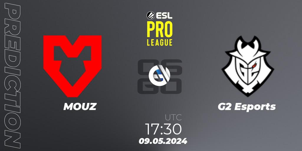 MOUZ contre G2 Esports : prédiction de match. 09.05.2024 at 17:30. Counter-Strike (CS2), ESL Pro League Season 19