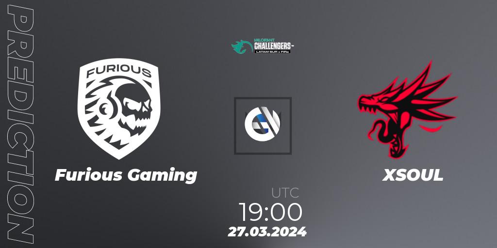 Furious Gaming contre XSOUL : prédiction de match. 27.03.2024 at 19:00. VALORANT, VALORANT Challengers 2024: LAS Split 1